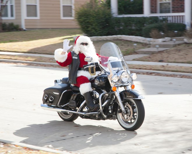 Santa on Harley